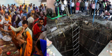 भारतमा रामनवमी मनाउन मन्दिर गएका भक्तहरू इनारमा खस्दा ३५ जनाको मृत्यु