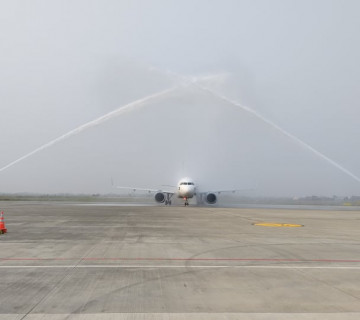 नेपालमा दोस्रो अन्तर्राष्ट्रिय विमास्थलबाट व्यावसायिक उडान सुरु, भैरहवामा जजिराको विमान अतवरण