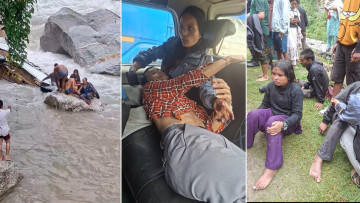 जुम्लाबाट सुर्खेततर्फ आउँदै गरेको जिप तिला नदीमा खस्यो, सात जना घाइते
