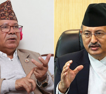 कोटेश्वरमा एकीकृत समाजवादीका अध्यक्ष नेपाल र गृहमन्त्री खाँणबीच छलफल 