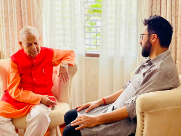 रवि लामिछाने र राष्ट्रियसभा सदस्य महन्थ ठाकुरबीच भेटवार्ता