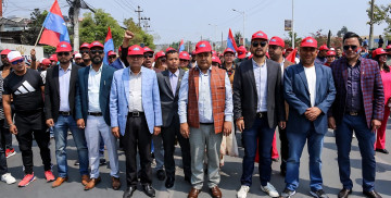 एमालेले आज ‘नेसनल भोलेन्टियर फोर्स’ घोषणा गर्दै, माइतीघरदेखि बबरमहलसम्म मार्चपास