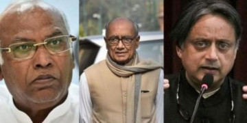 भारतीय कांग्रेसको अध्यक्षका लागि खड्गे, सिंह र थरुर चुनावी मैदानमा 