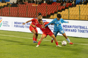 साम्बाको दुई गोलमा नेपालले भारतलाई हरायो