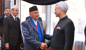 एमाले अध्यक्ष ओली र भारतका विदेशमन्त्री जयशंकरबीच भेट