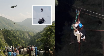 पाकिस्तानमा २७५ मिटरमाथि अड्किएको केबलकारबाट ६ विद्यार्थी र २ शिक्षकको गरियो उद्धार