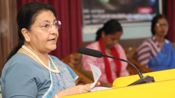 चौथो अङ्गमा महिलाको पहुँच र भूमिका अझै न्यून छ : पूर्वराष्ट्रपति भण्डारी