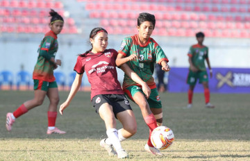 साफ महिला क्लब च्याम्पियनसिप : अन्तिम समयमा सम्हालिन नसक्दा बराबरीमा राेकियाे ट्रान्सपोर्ट