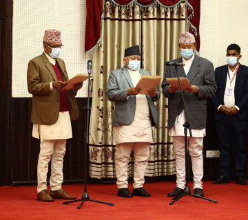 प्रदेश १, कर्णाली र सुदूरपश्चिमका नवनियुक्त प्रदेश प्रमुखले लिए शपथ