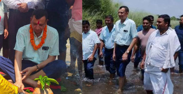 बाराको जमुनी नदीमा बाँध निर्माण गरिँदै 