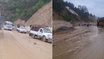 वर्षाले सूर्यविनायक–साँगा सडक एकतर्फी