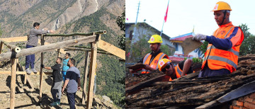 जाजरकोटमा भूकम्पपीडितका लागि राजनीतिक दलले बनाइदिए पाँच सयभन्दा बढी अस्थायी आवास  