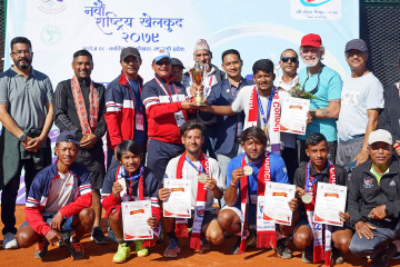 टेनिसको टिम इभेन्टमा गण्डकी र सेनालाई स्वर्ण पदक