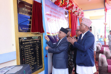 प्रधानमन्त्री ओलीद्वारा भागीरथा अस्पताल उद्घाटन