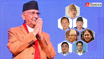शपथग्रहण गर्दै प्रधानमन्त्री ओली, आजै मन्त्रिपरिषद्ले पूर्णता पाउने, यी हुन् सम्भावित मन्त्री