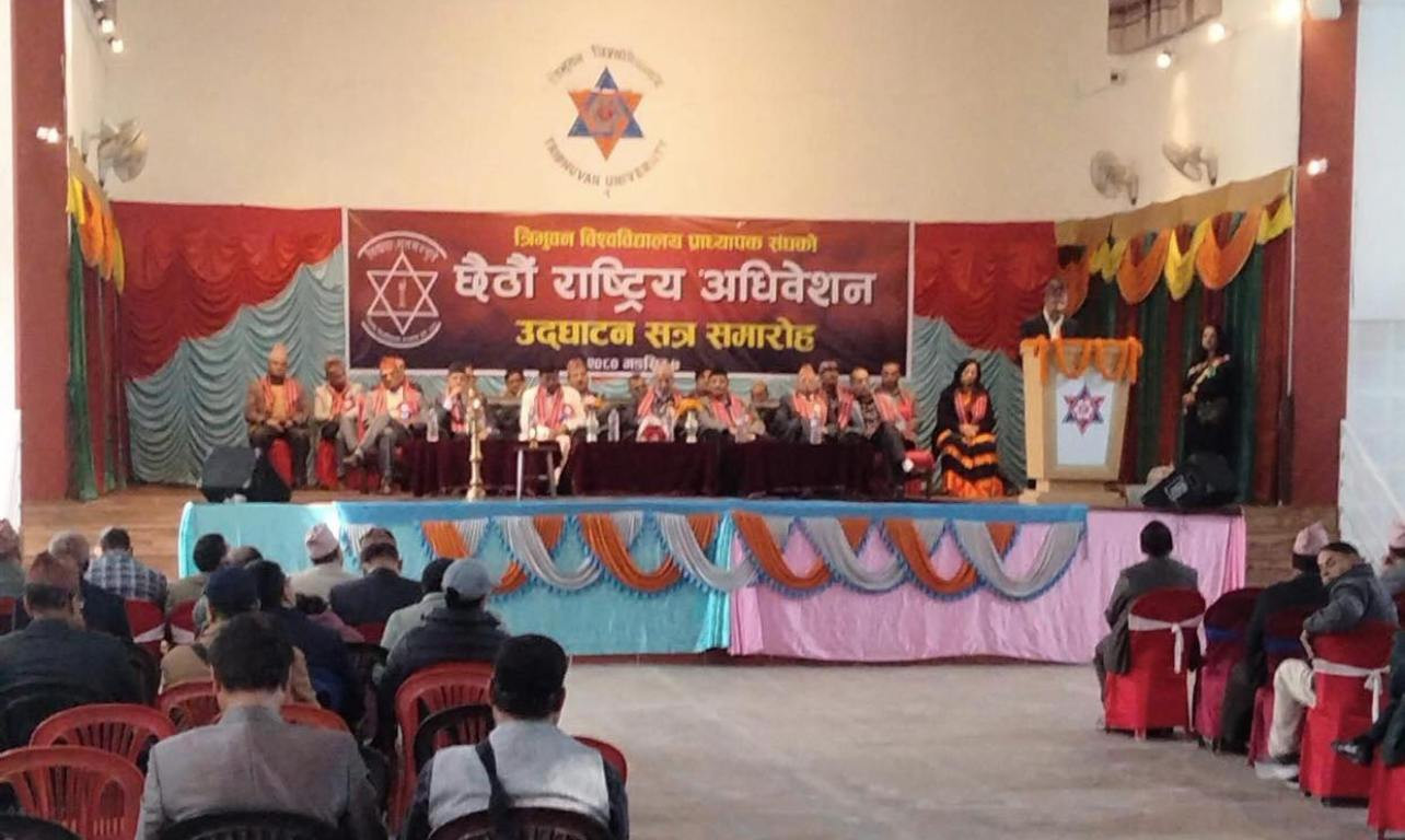 कांग्रेसनिकट प्राध्यापकको विवादले त्रिवि प्राध्यापक संघको अधिवेशनमा भाँडभैलो, चुनावी कार्यक्रम आउन सकेन 