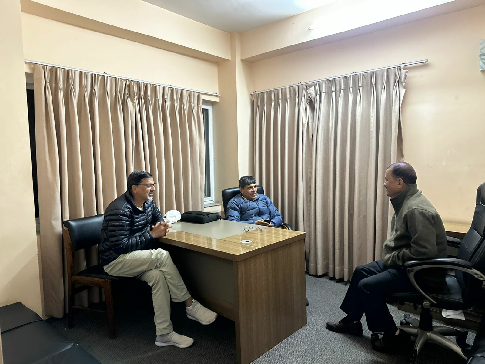 नेतात्रय जनार्दन, विप्लव र घनश्यामबीच भेटवार्ता