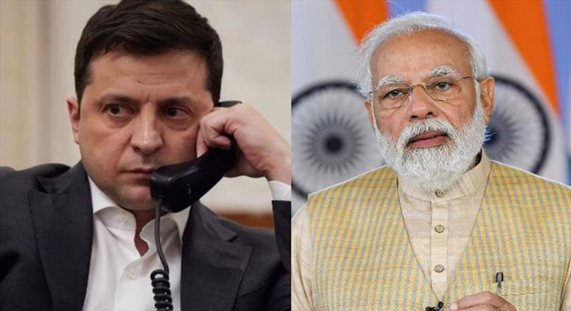 भारतका प्रधानमन्त्री र युक्रेनका राष्ट्रपतिबीच ३५ मिनेट टेलिफोन संवाद