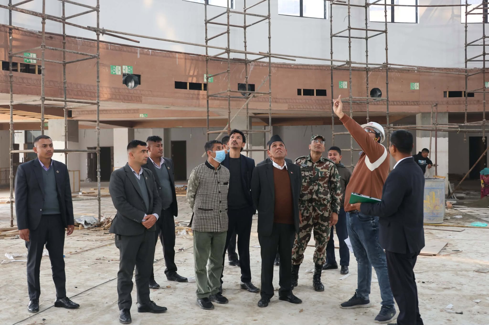 राष्ट्रियसभा अध्यक्ष दाहालद्वारा निर्माणाधीन संसद भवनको अनुगमन