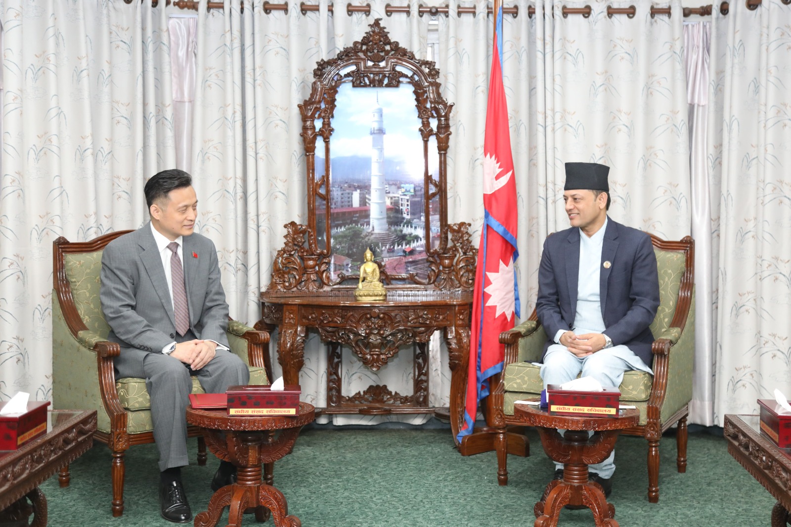 सभामुखसँग चिनियाँ राजदूतले खोजे 'एक चीन नीति'मा प्रतिबद्धता, तिब्बतसँगै ताइवानबारे पनि चासो