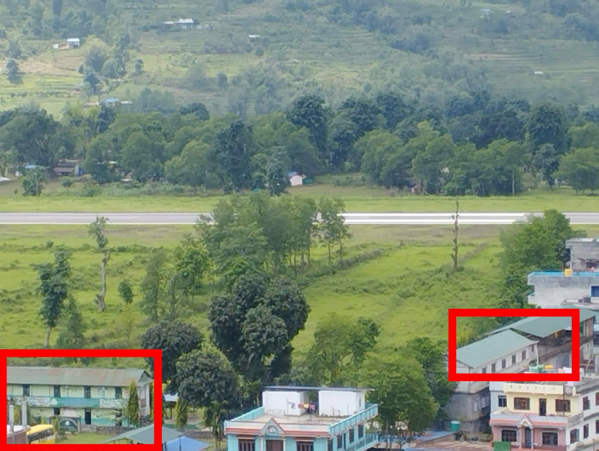 तुम्लिङटार हवाई मैदानको जग्गामा निजी स्कुलको खेलमैदान