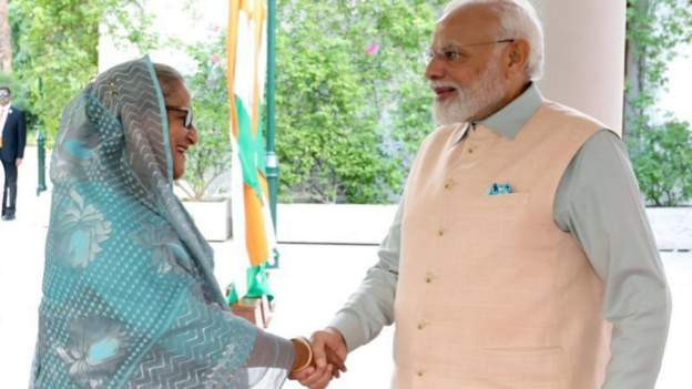 माेदीले दिए हसिनालाई बधाई