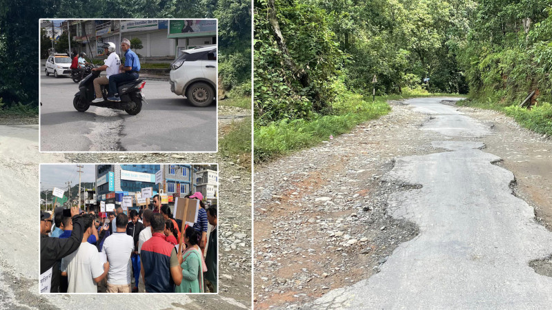 पोखराका सडकमा खाल्डै–खाल्डा, हैरान पोखरेली