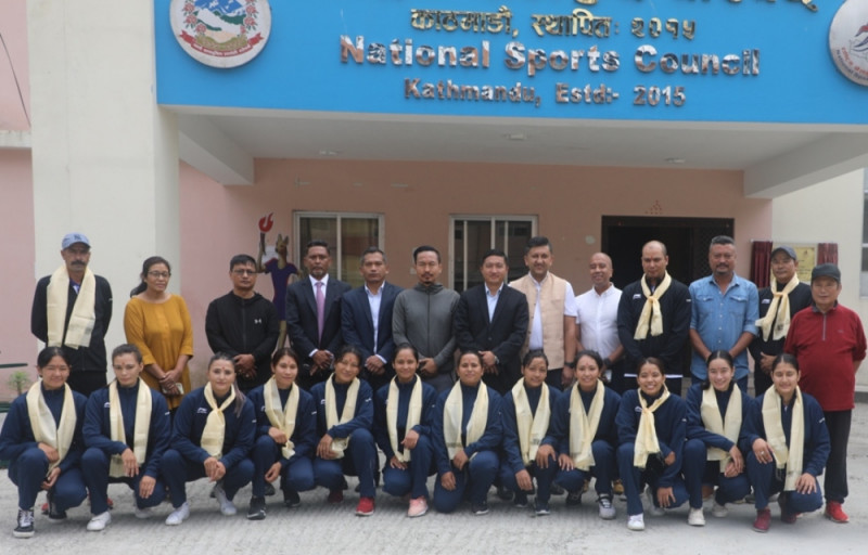 साबा महिला बास्केटबल च्याम्पियनसिप खेल्ने नेपाली टिमलाई बिदाइ