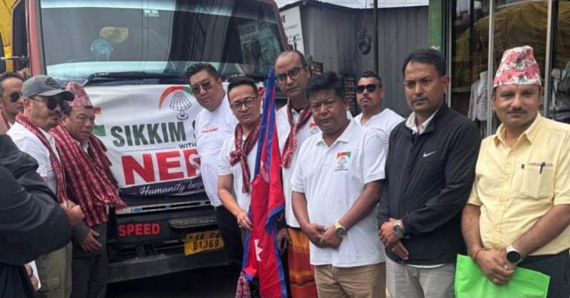 भोटेकोसी बाढीप्रभावितलाई सिक्किमबाट राहत, ३५ सदस्यीय स्वयंसेवक टोली नुवाकोटमा