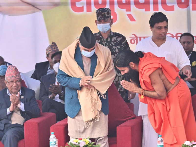 रामदेवले नेपालमा टेलिभिजन खाेलेकाे र प्रधानमन्त्रीले उद्घाटन गरेकाेमा पत्रकार महासंघकाे आपत्ति