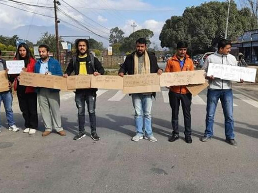 करारलाई स्थायी बनाउने त्रिविको निर्णयविरुद्ध विद्यार्थीको प्रदर्शन