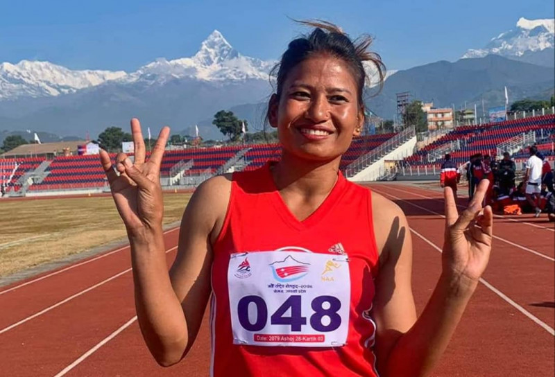 एथलेटिक्सको ट्रिपल जम्पको महिलातर्फ शिला र पुरुषतर्फ डिल्लीलाई स्वर्ण