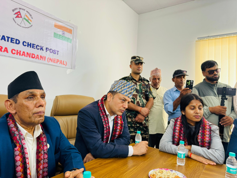 सभामुख र राष्ट्रियसभा अध्यक्षले गरे निर्माणाधीन दोधारा चादँनी सुक्खा बन्दरगाह अवलोकन