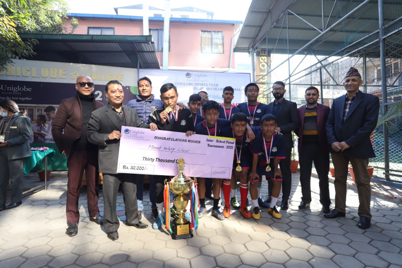 माउन्ट ग्लोरीले जित्यो युनिग्लोब अन्तरविद्यालय फुटसल