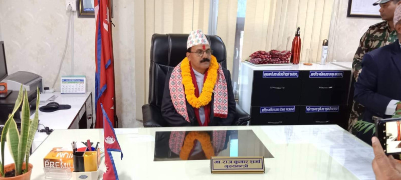 कर्णालीका मुख्यमन्त्री शर्माद्वारा पदभार ग्रहण 