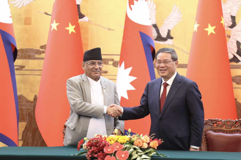 नेपाल र चीनबीच विभिन्न १२ सम्झौतामा हस्ताक्षर