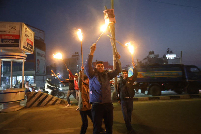 रविको मुद्दा फिर्ता लिने निर्णयविरुद्ध नेविसंघले निकाल्यो राँके जुलुस