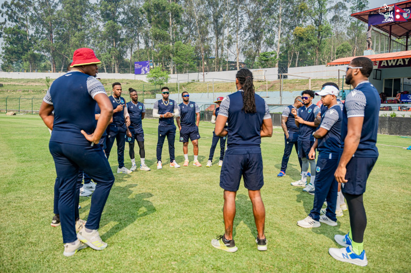त्रिवि मैदानमा पसिना बगाउँदै क्यारेबियन टिम (तस्वीरहरू) 
