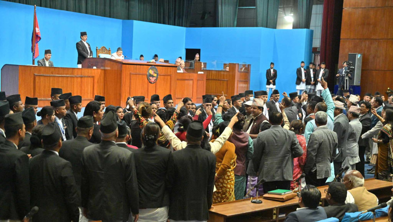 प्रतिनिधिसभाकाे दाेस्राे बैठकमा पनि कांग्रेसकाे अवराेध, जेठ १ गतेसम्मका लागि स्थगित