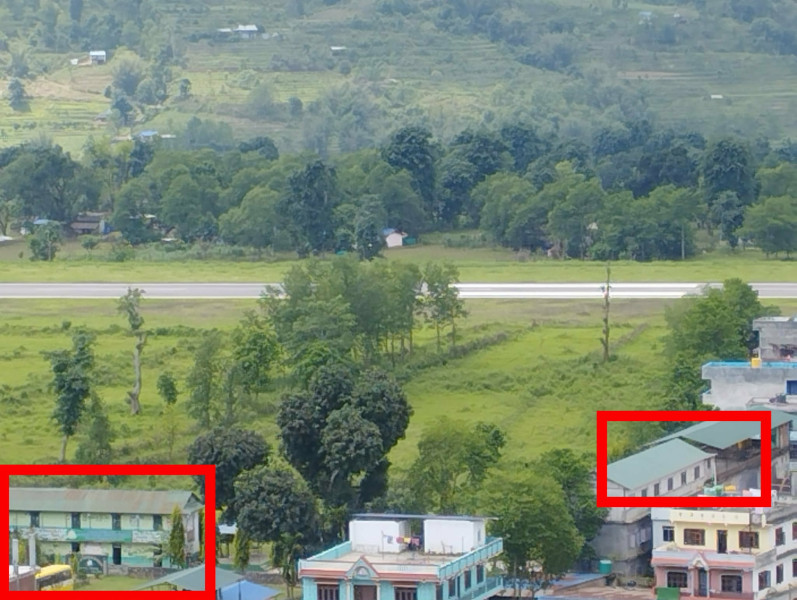 तुम्लिङटार हवाई मैदानको जग्गामा निजी स्कुलको खेलमैदान