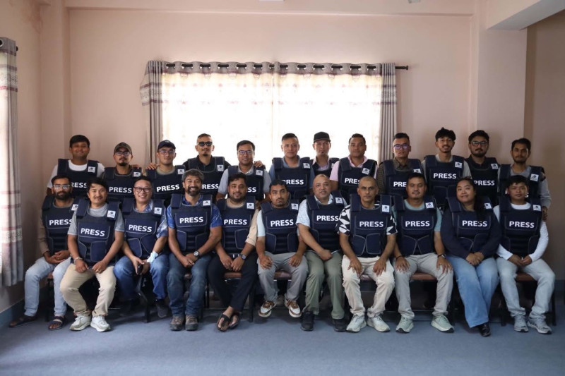 जोखिम व्यवस्थापनबारे फोटो पत्रकारलाई व्यावहारिक प्रशिक्षण