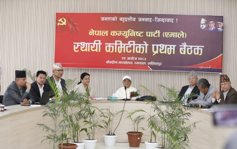वरिष्ठ नेतामा ओलीबाट शपथ खाएपछि एमाले स्थायी कमिटीमा विद्या भण्डारी सहभागी