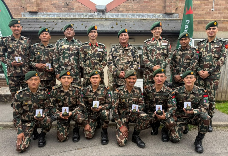 नेपाली सेनाले बेलायतमा भएको क्यामब्रेन पट्रोलमा जित्यो स्वर्ण पदक