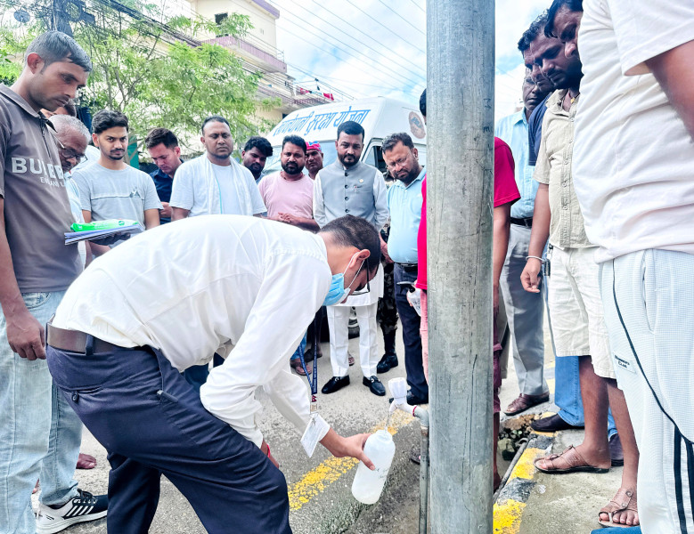 हैजा फैलिन थालेपछि वीरगञ्ज महानगरपालिकाले सुरु गर्‍यो खानेपानी परीक्षण