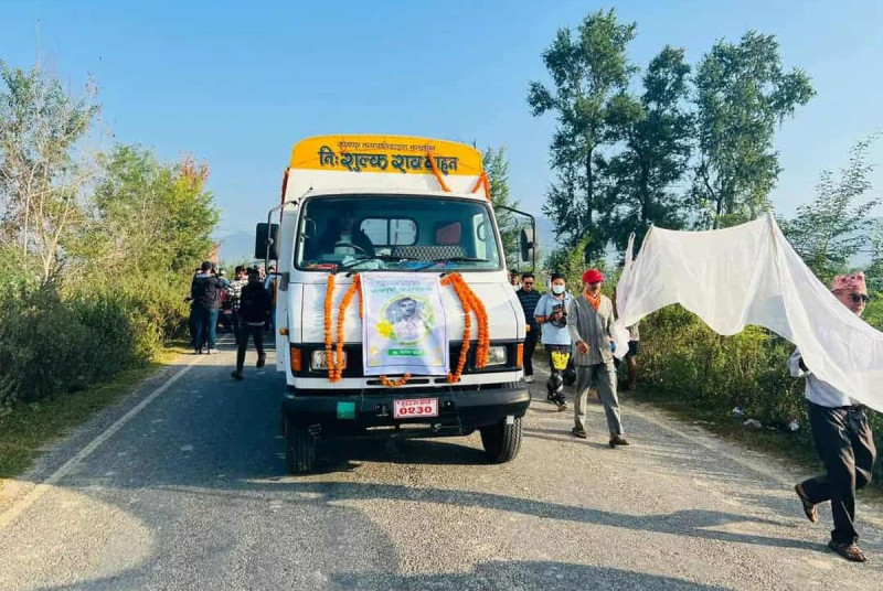 विपिन जोशीको शवयात्रा सुरु, इजरायली राजदूत पनि सहभागी