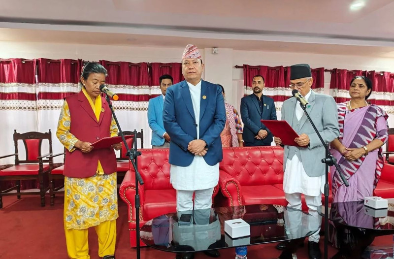 बागमतीकी नवनियुक्त मन्त्री रमा आलेमगरले लिइन् शपथ
