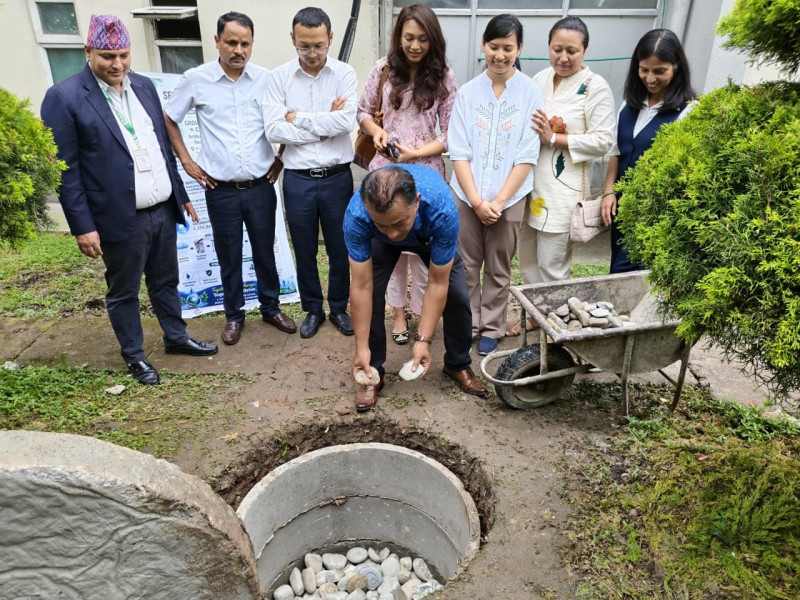 सिभिल सर्भिस अस्पतालमा कृत्रिम भू–जल पुनर्भरण परियोजना सुरु