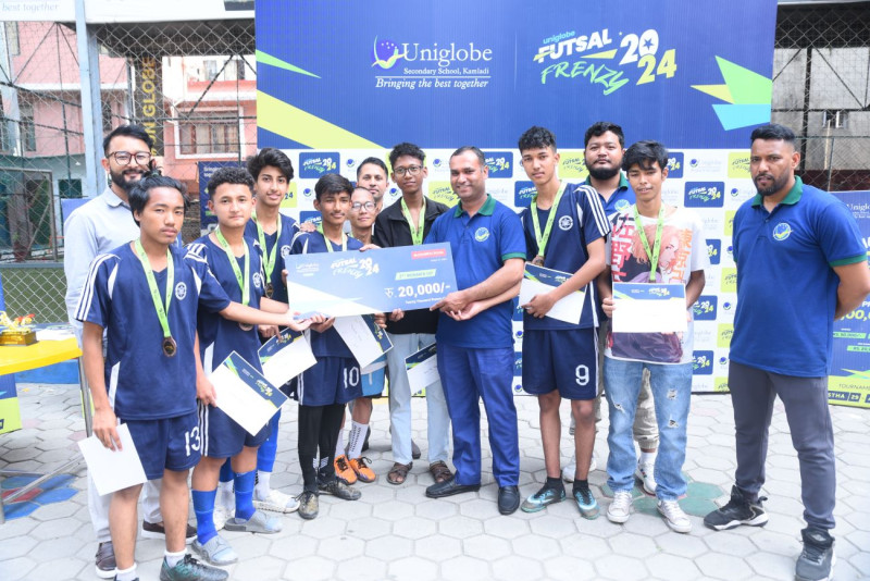 ‘युनिग्लोब फुटसल फ्रेन्जी २०२४’ सम्पन्न, समृद्धि स्कुल प्रथम
