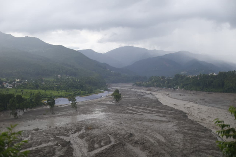 भोटेकोसी बाढीको कारण हिउँ–चट्टानको हिमपहिरो हुन सक्ने अनुमान