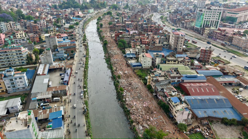 ड्रोनबाट यस्तो देखियो बालाजु-माछापोखरी सुकुम्बासी बस्ती (तस्वीरहरू)